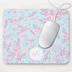 Elegant Purple Flowers Personalised Mouse Pad
