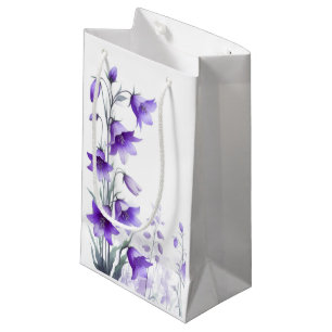 Elegant Purple Flowers  Small Gift Bag