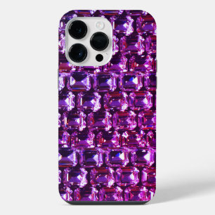 Elegant purple gemstones diamonds iPhone 14 pro max case