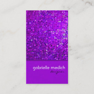 Elegant Purple Glitter Business Card