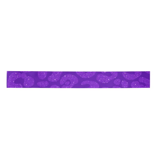 Elegant Purple Glitter  Satin Ribbon (Front)