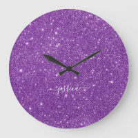 Elegant purple glitter script name