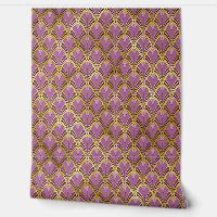 Elegant Purple Gold Art Deco Peel and Stick