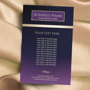 Elegant Purple & Gold Beauty Salon & Spa Flyer