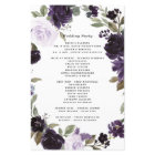 Elegant Purple Gold Green Floral Wedding Programs