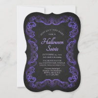 Elegant Purple Gothic Halloween Party