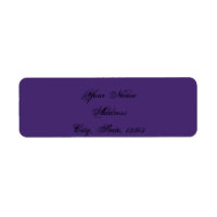 Elegant Purple Gothic Night Posh Wedding Label
