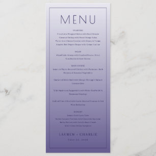 Elegant Purple Gradient Menu