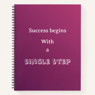Elegant Purple Gradient Motivational Personalised Notebook