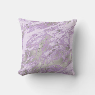 Elegant Purple Grey Abstract Chic Pattern Cushion