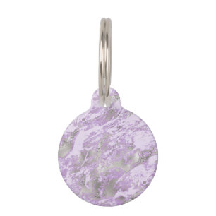 Elegant Purple Grey Abstract Chic Pattern Pet Tag