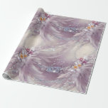 Elegant Purple Grey Beaded Colourful Floral Feathe Wrapping Paper<br><div class="desc">Give your recipients your best. Use this lovely, sophisticated floral, print "jewelled" with no actual glitter, foil, or beading, high-quality gift wrap with a grid back for easy cutting. You'll appreciate the ease of use and your recipients will love its elegant beauty. Good for all occasions and holidays, very versatile....</div>