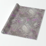 Elegant Purple Grey Pearl Beaded Feathers Wrapping Paper<br><div class="desc">Give your recipients your best. Use this lovely, sophisticated floral, print "jewelled" with no actual glitter, foil, or beading, high-quality gift wrap with a grid back for easy cutting. You'll appreciate the ease of use and your recipients will love its elegant beauty. Good for all occasions and holidays, very versatile....</div>