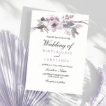 Elegant Purple Grey Winter Floral Wedding Invite<br><div class="desc">Elegant Purple Grey Winter Floral Wedding Invitation

Matching collection in Niche and Nest store.

Design courtesy of: https://www.etsy.com/shop/SmallHouseBigPony</div>
