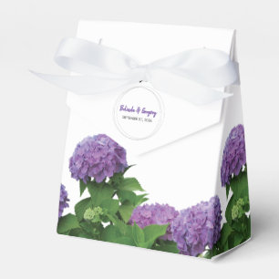 Elegant Purple Hydrangea Wedding Favour Box