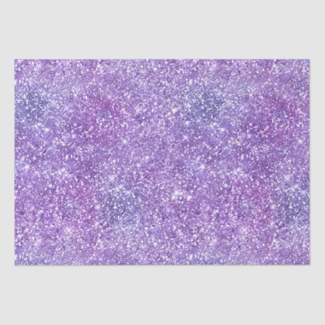 Elegant Purple Iridescent Gradient Glitter Tissue Paper (Front)