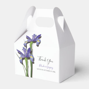 Elegant Purple Iris Wedding Favour Box