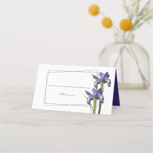 Elegant Purple Iris Wedding Place Card
