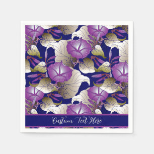 Elegant Purple Lavender Floral Flowers Personalise Napkin