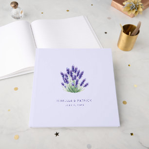 Elegant Purple Lavender Floral Guest Book