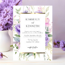 Elegant Purple Lavender Pink Floral Wedding
