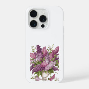 Elegant Purple Lilac Flowers Bouquet Vase iPhone  15 Pro Case