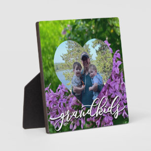 Elegant purple Lilacs photo Template  Plaque