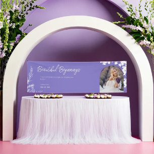 elegant purple Love Arch Wedding Design Banner