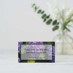 Elegant purple magenta pink florals hydrangeas enclosure card