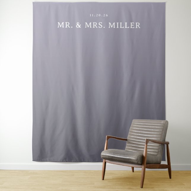 Elegant Purple Minimalist Gradient Tapestry (In Situ)