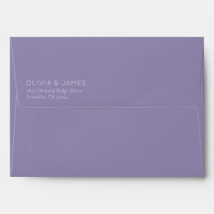 Elegant Purple Minimalist Typographic Envelope