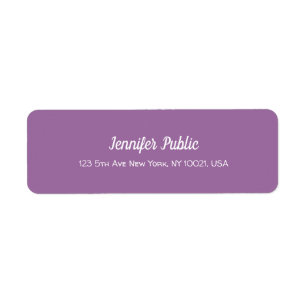 Elegant Purple Modern Script Professional Plain