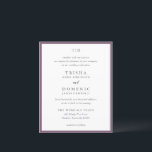 Elegant Purple Monogram Budget Wedding Invite<br><div class="desc">Modern wedding invitations featuring a clean design with serif and script fonts.</div>