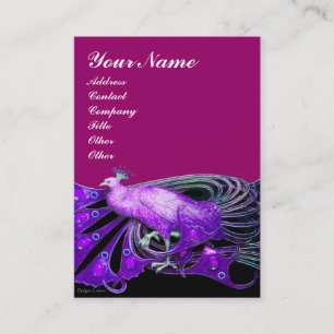 ELEGANT PURPLE PEACOCK FASHION JEWEL BUSINESS CARD