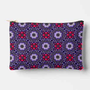 Elegant Purple & Pink Abstract Dot Art Pattern Accessory Pouch