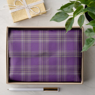 Elegant Purple Plaid Seamless Pattern Tissue Paper