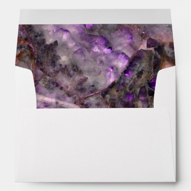 Elegant purple quartz granite stone marble pattern envelopes (Back (Bottom))