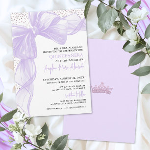 Elegant Purple Quinceanera Invitation