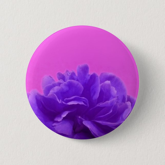 Elegant Purple Raspberry Floral 6 Cm Round Badge (Front)
