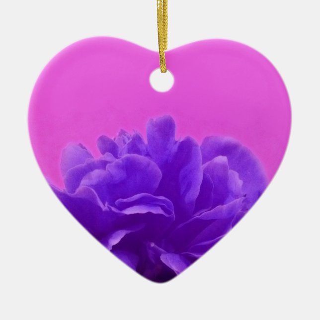 Elegant Purple Raspberry Floral Ceramic Tree Decoration (Front)