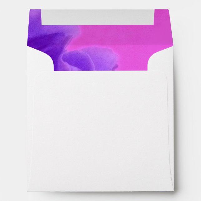 Elegant Purple Raspberry Floral Envelope (Back (Bottom))