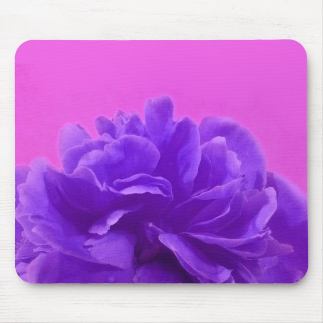 Elegant Purple Raspberry Floral Mouse Pad (Front)