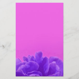 Elegant Purple Raspberry Floral Stationery