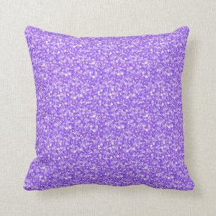Elegant Purple Retro Glitter & Sparkles Cushion