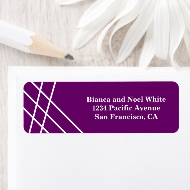 Elegant Purple Return Address Labels (Insitu)