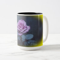 Elegant Purple Rose in the Rain Mug