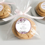Elegant Purple Roses 60th Birthday Party  Classic Round Sticker<br><div class="desc">Elegant Purple Roses 60th Birthday Party Classic Round Sticker. Most lettering is editable - click the "Customise Further" button to edit. Matching items available.</div>
