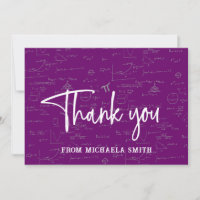 Elegant Purple Script Typography Math Graduation