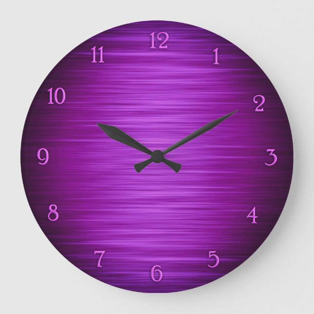 Elegant purple shaded wall clock (Front)