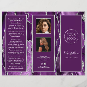 Elegant Purple Silver Agate Brochure